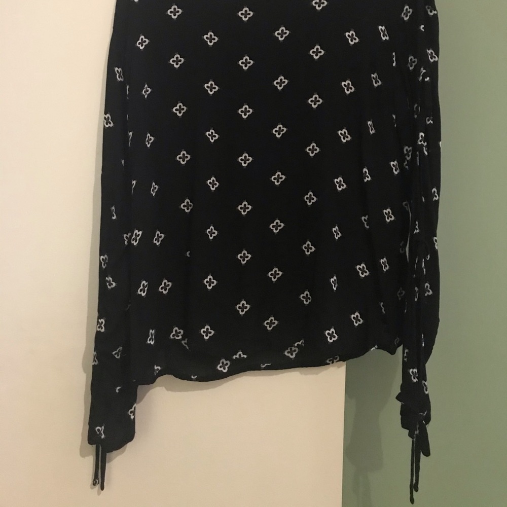 Target Blouse with Tie-Up Sleeves